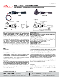 Thumbnail of document Manual - L8 FLOTECT Liquid Level Switch